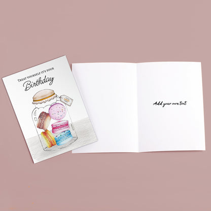 ‘Macaron Jar’ Personalised Corporate Branded Birthday Greeting Cards image 5