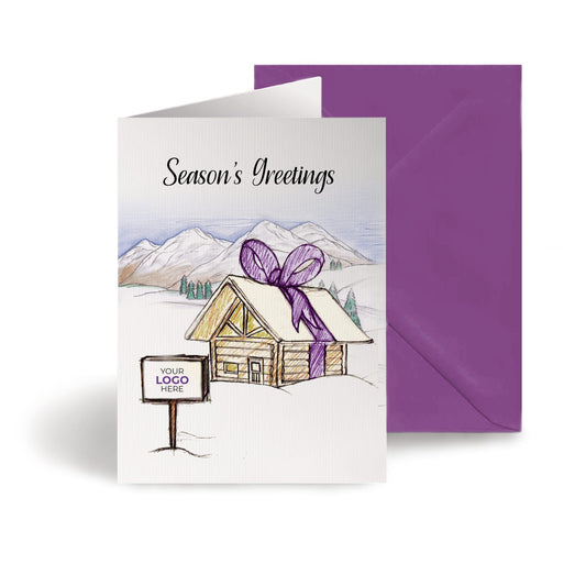 ‘Cabin in the Snow’  Customised Corporate Christmas Cards image 0