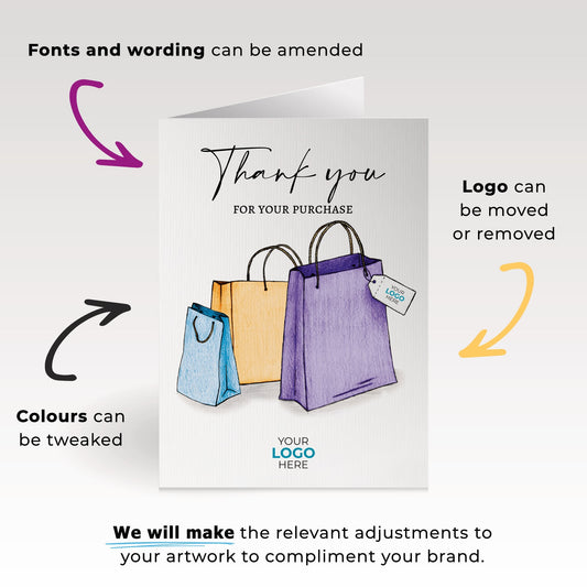 ‘Shopping Bags’ Business Thank You Cards image 1