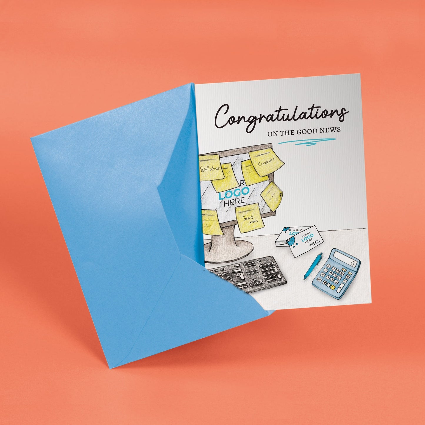 ‘Sticky Notes’ Congratulations Company Greeting Cards image 4