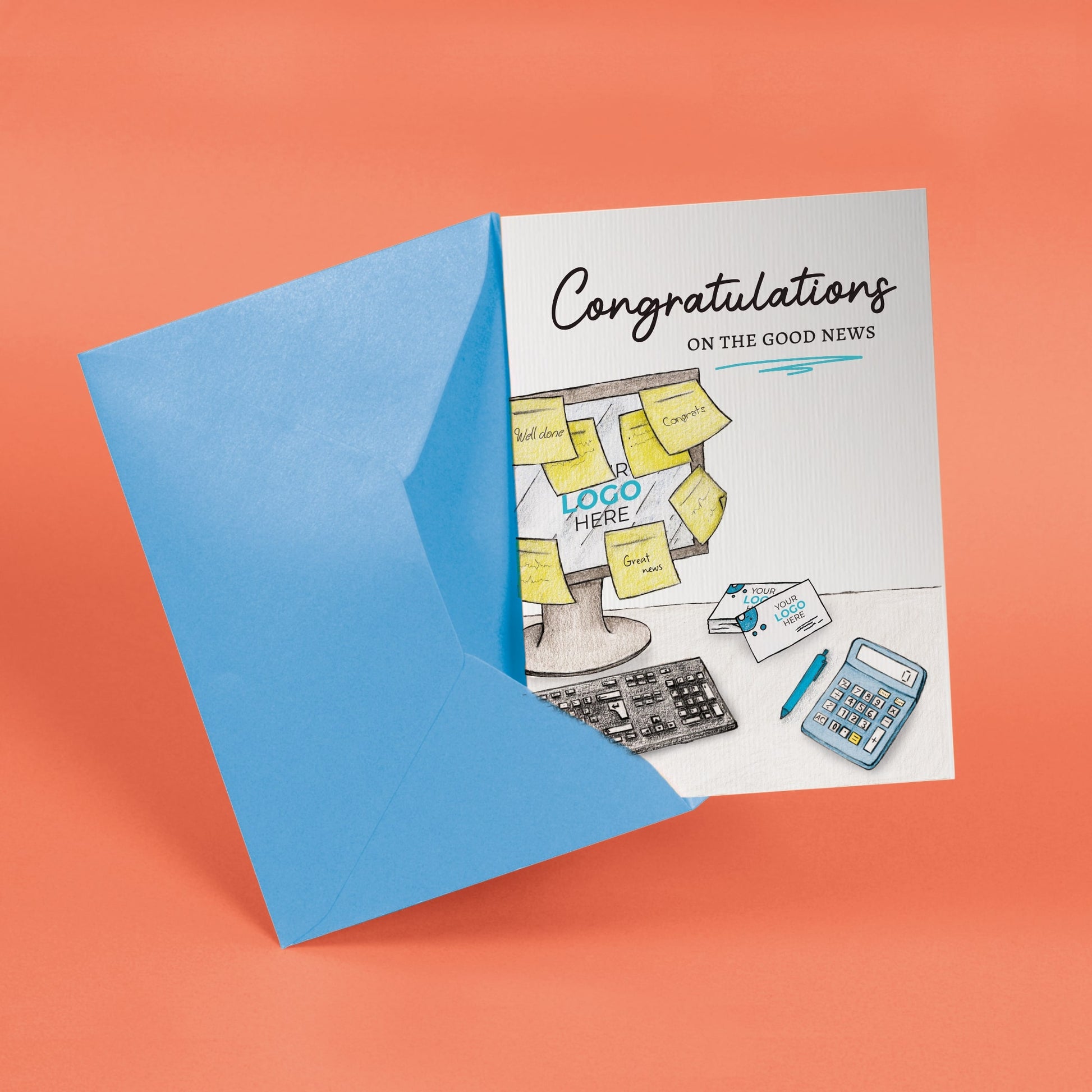 ‘Sticky Notes’ Congratulations Company Greeting Cards image 4