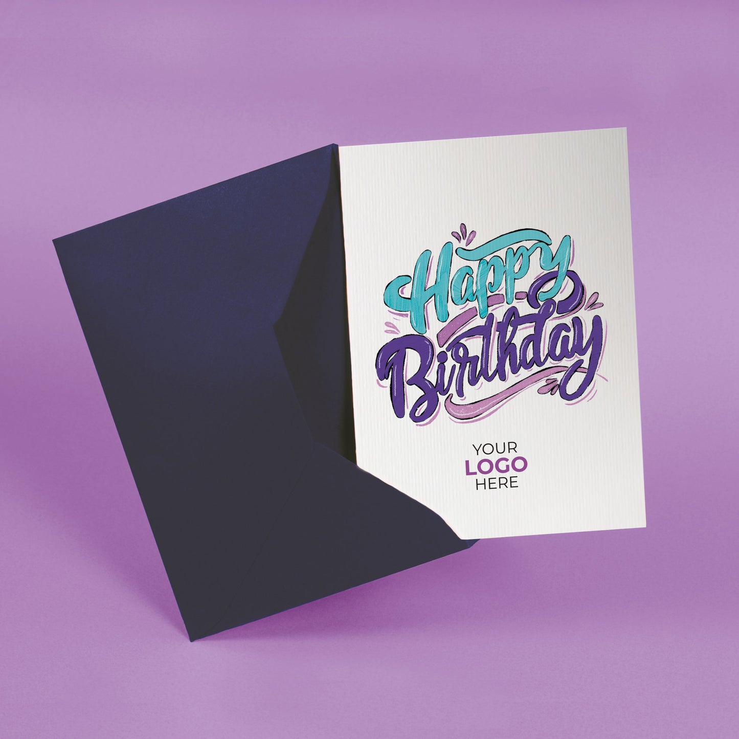 ‘Happy Birthday Lettering’ Business Birthday Cards image 1