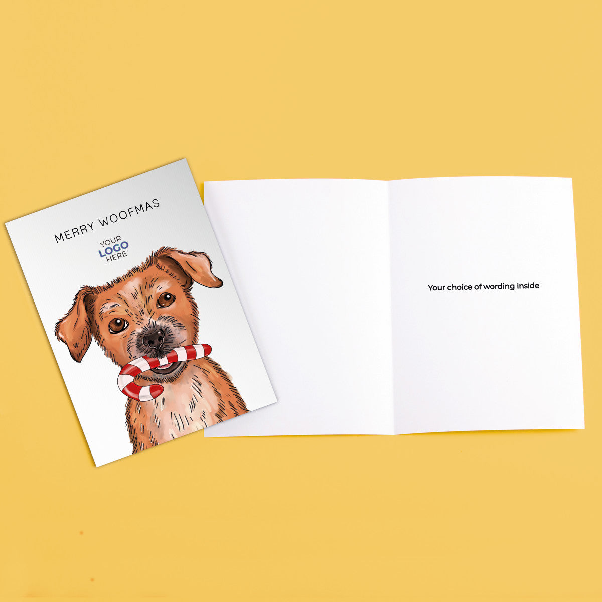 ‘Dog & Candy Cane' Business All About Dogs Cards image 3