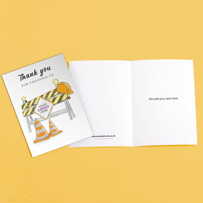 Construction Barrier’ Business Thank You Cards image 3