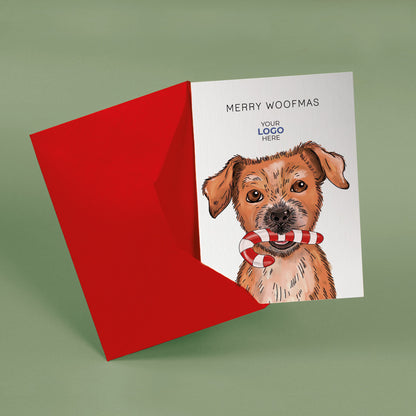 ‘Dog & Candy Cane' Business All About Dogs Cards image 1