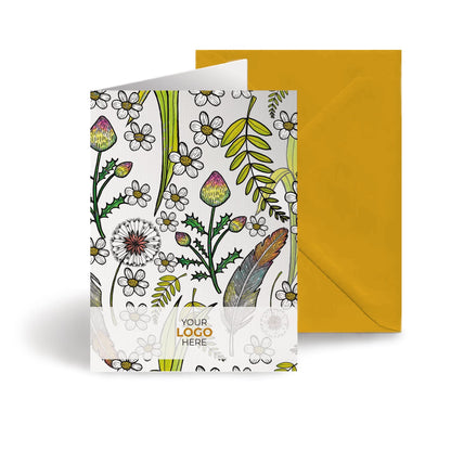 ‘Joyful Blooms’ Personalised Corporate Branded Floral Greeting Cards image 0