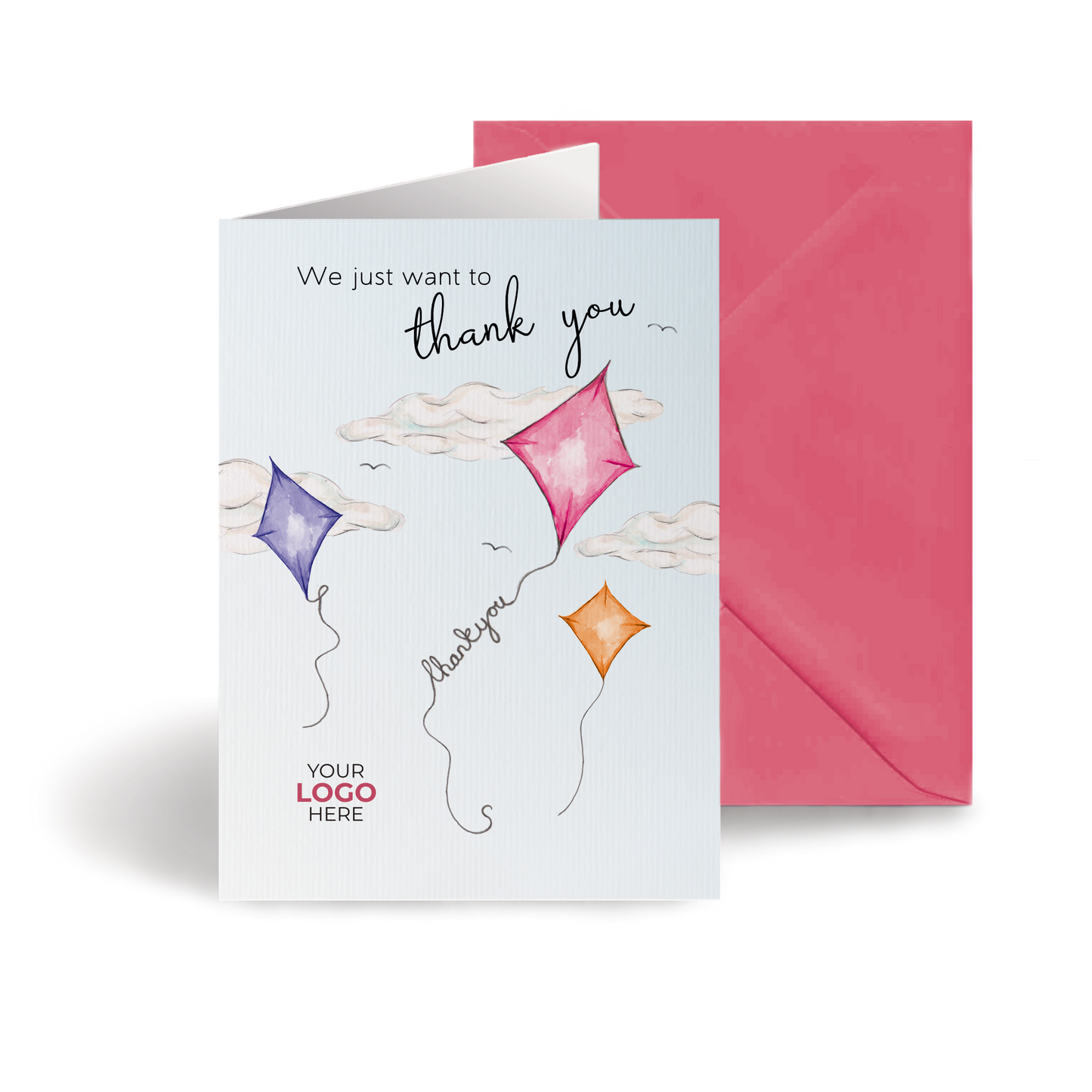 ‘Kites Flying’ Business Thank You Cards image 0