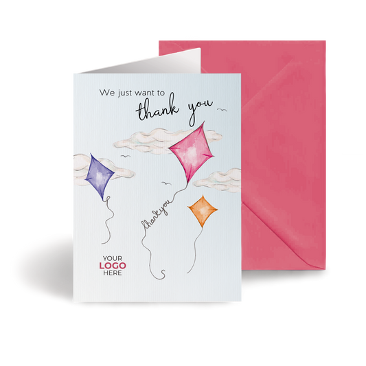 ‘Kites Flying’ Business Thank You Cards image 0
