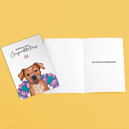 ‘Dog With Smile' Business Congratulations Cards image 3