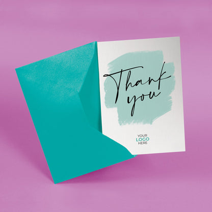 ‘Coloured Swipe’ Business Thank You Cards image 2