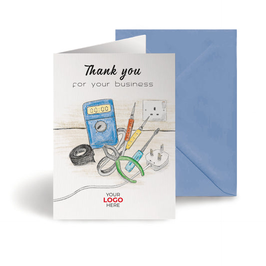 Multimeter & Tools’ Personalised Corporate Branded Trades People Greeting Cards image 0