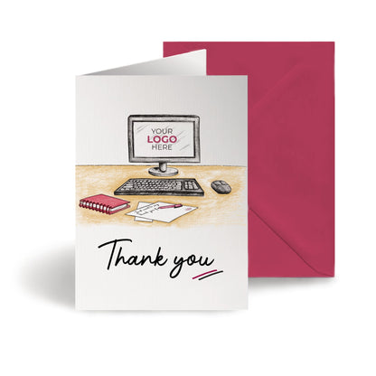 ‘Computer Desk’ Business Thank You Cards image 0