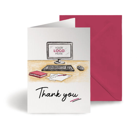 ‘Computer Desk’ Business Thank You Cards image 0