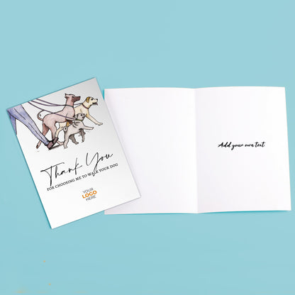 ‘Dog Walking’ Personalised Corporate Branded All Things Dogs Greeting Cards (Copy) image 2