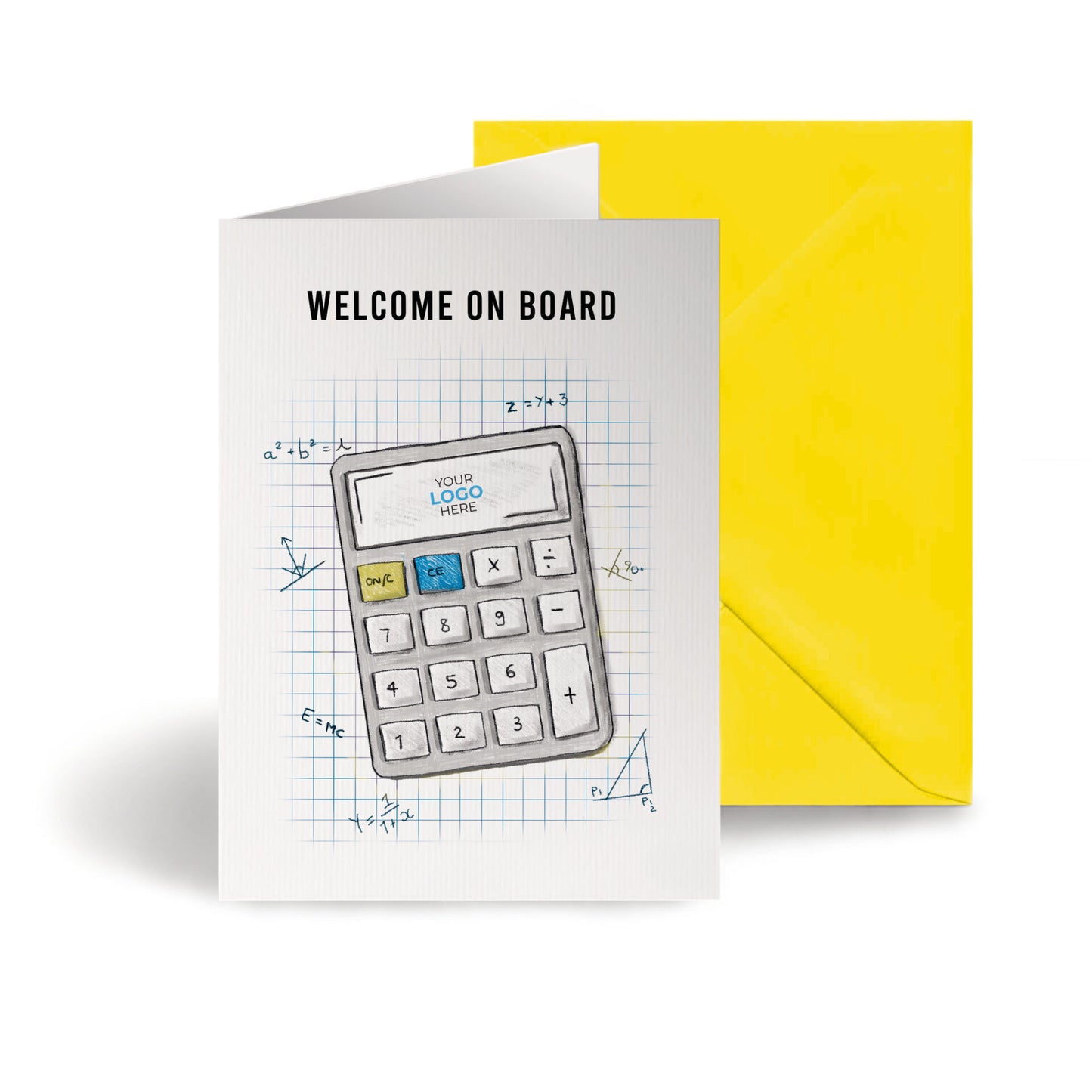 ‘Calculator’ Personalised Corporate Branded Financial Greeting Cards image 0