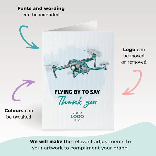 ‘Drone’  Business Thank You Cards image 1