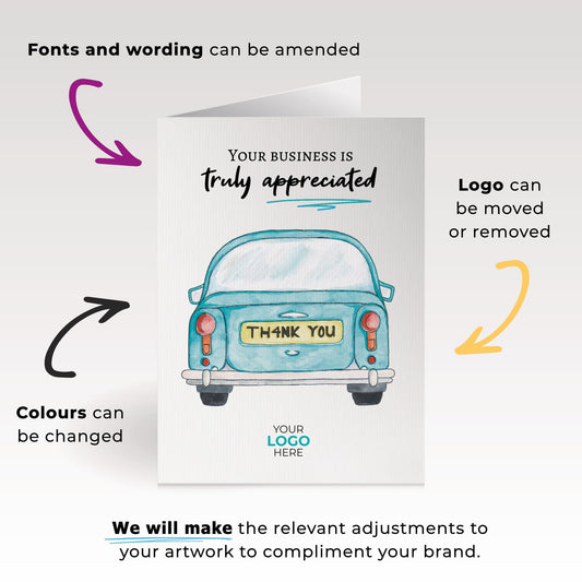 ‘Number Plate’ Business Thank You Cards image 1