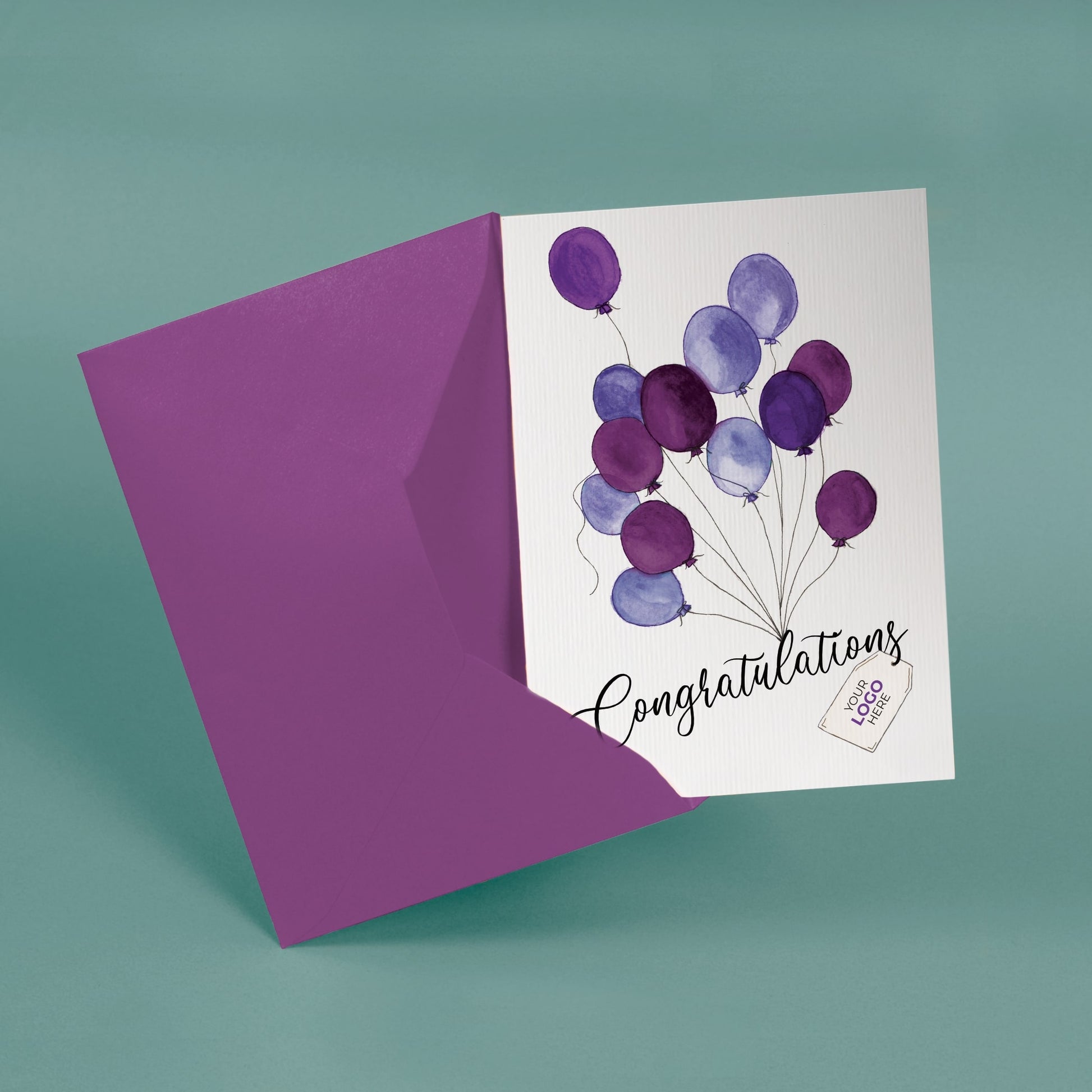 ‘Balloons Lifting' Congratulations Company Greeting Cards image 4