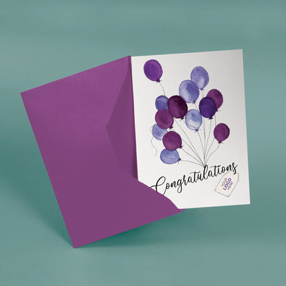 ‘Balloons Lifting' Congratulations Company Greeting Cards image 4
