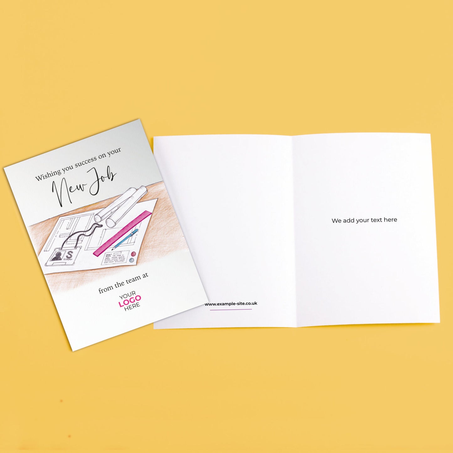 Design Engineer Plans’ Personalised Corporate Branded Trades People Greeting Cards image 3