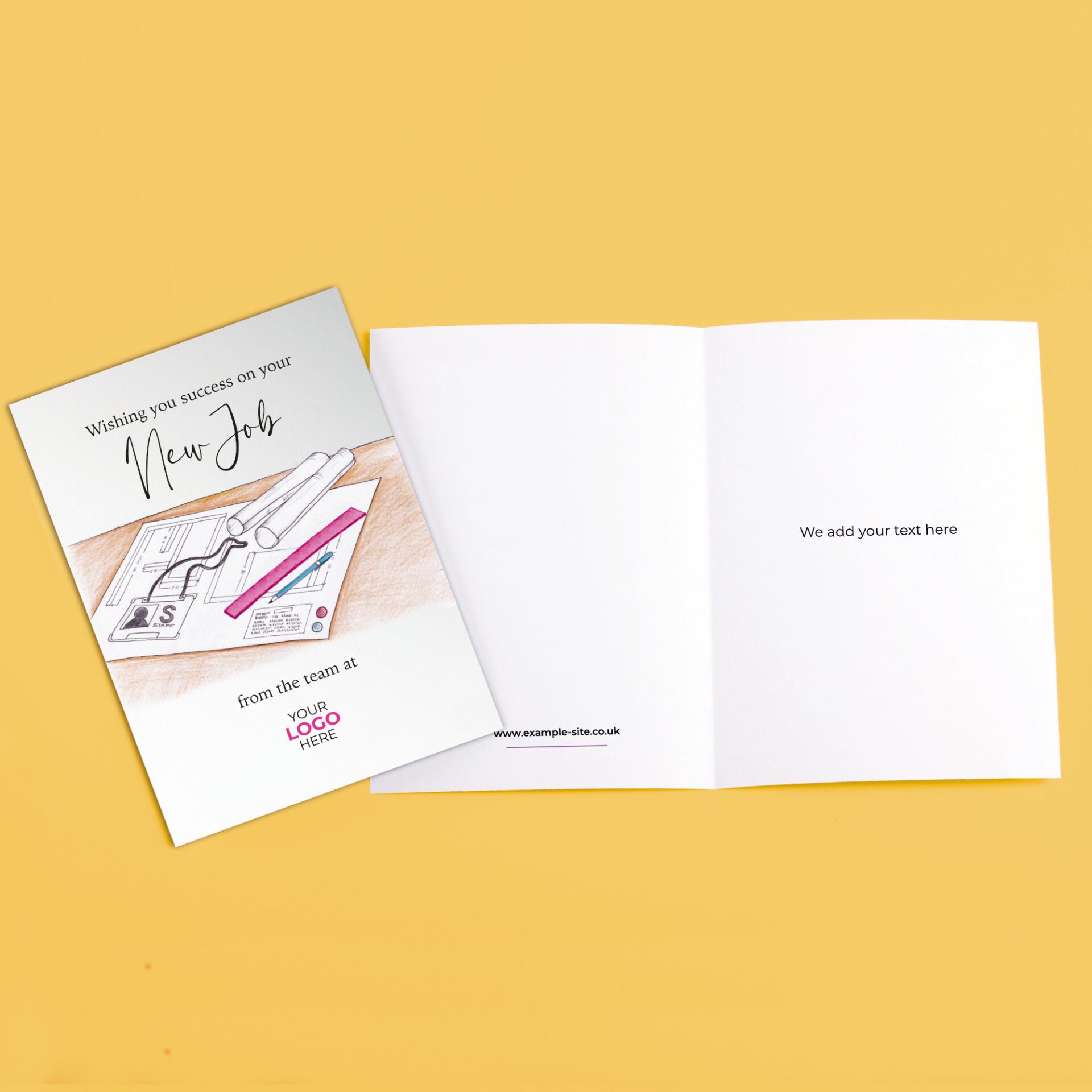 Design Engineer Plans’ Personalised Corporate Branded Trades People Greeting Cards image 3