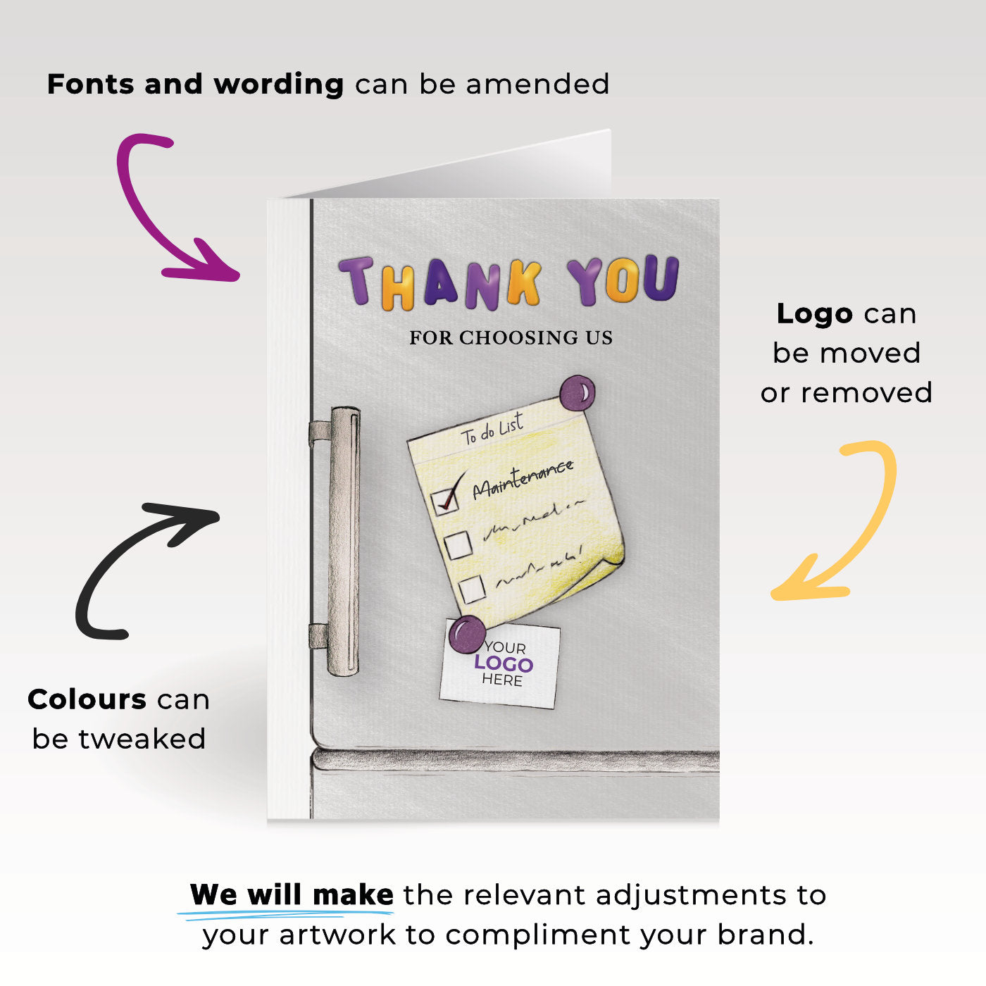 Fridge Magnets’  Business Thank You Cards image 1