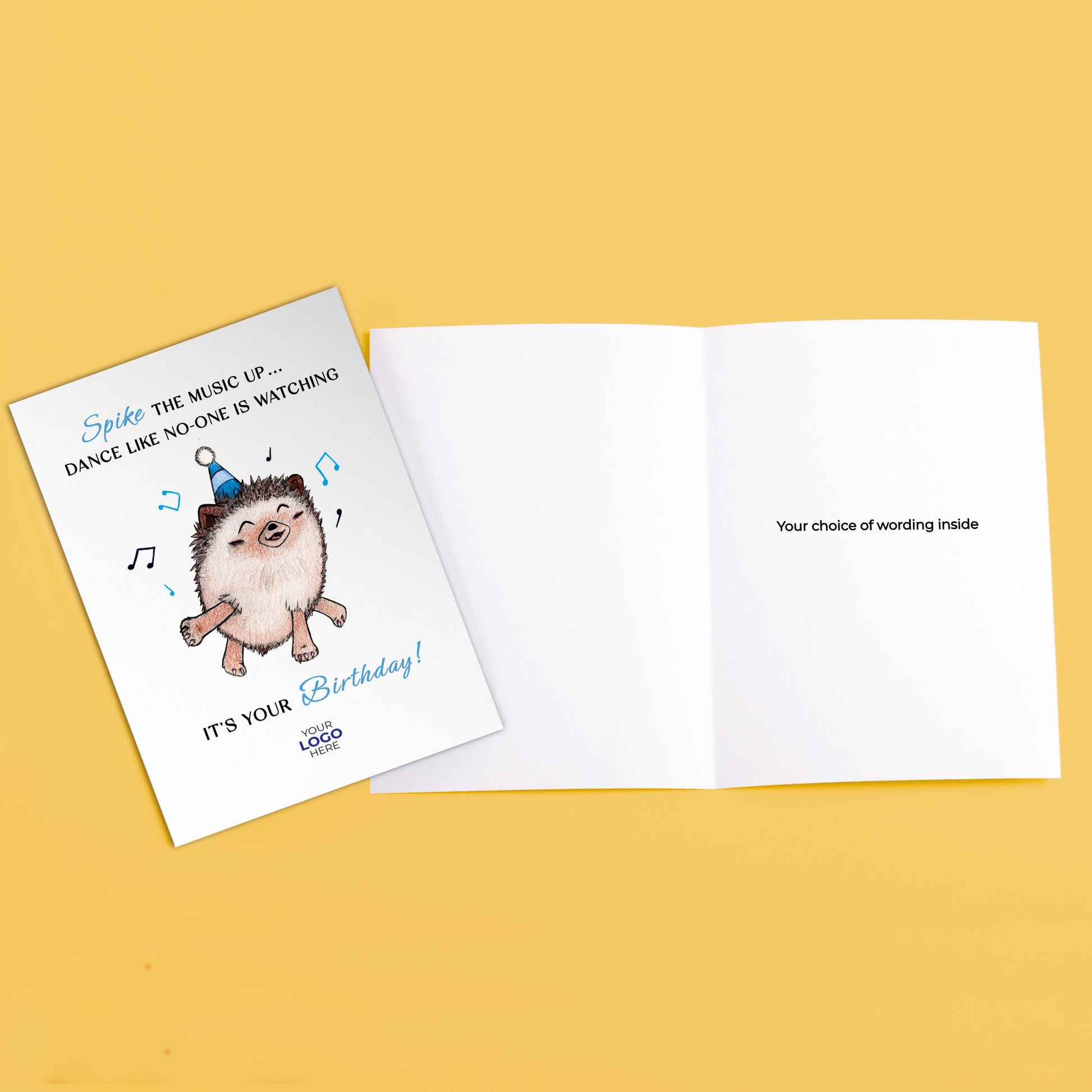 ‘Birthday Hedgehog’ Business Birthday Cards image 3