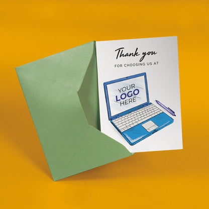 ‘Laptop’  Business Thank You Cards image 2