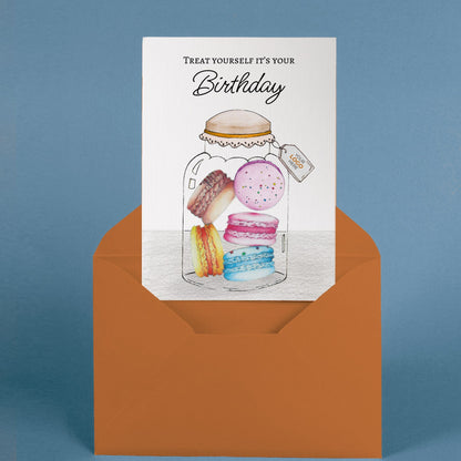 ‘Macaron Jar’ Personalised Corporate Branded Birthday Greeting Cards image 4