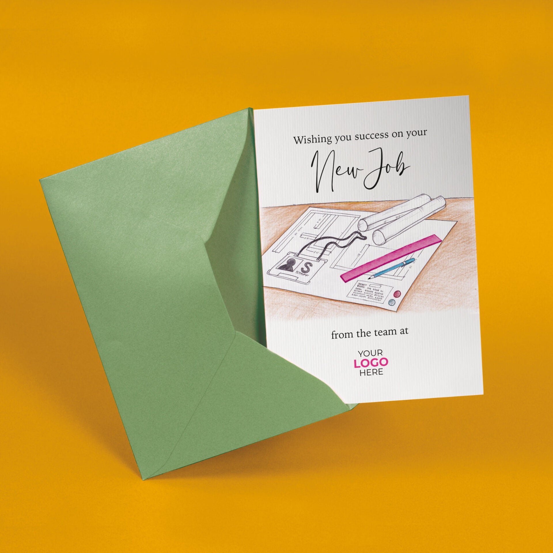 Design Engineer Plans’ Personalised Corporate Branded Trades People Greeting Cards image 2