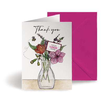‘Vase of Flowers’ Business Thank You Cards image 0