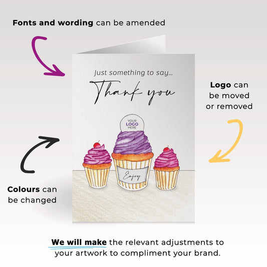 ‘Three Cupcakes’ Business Thank You Cards image 1
