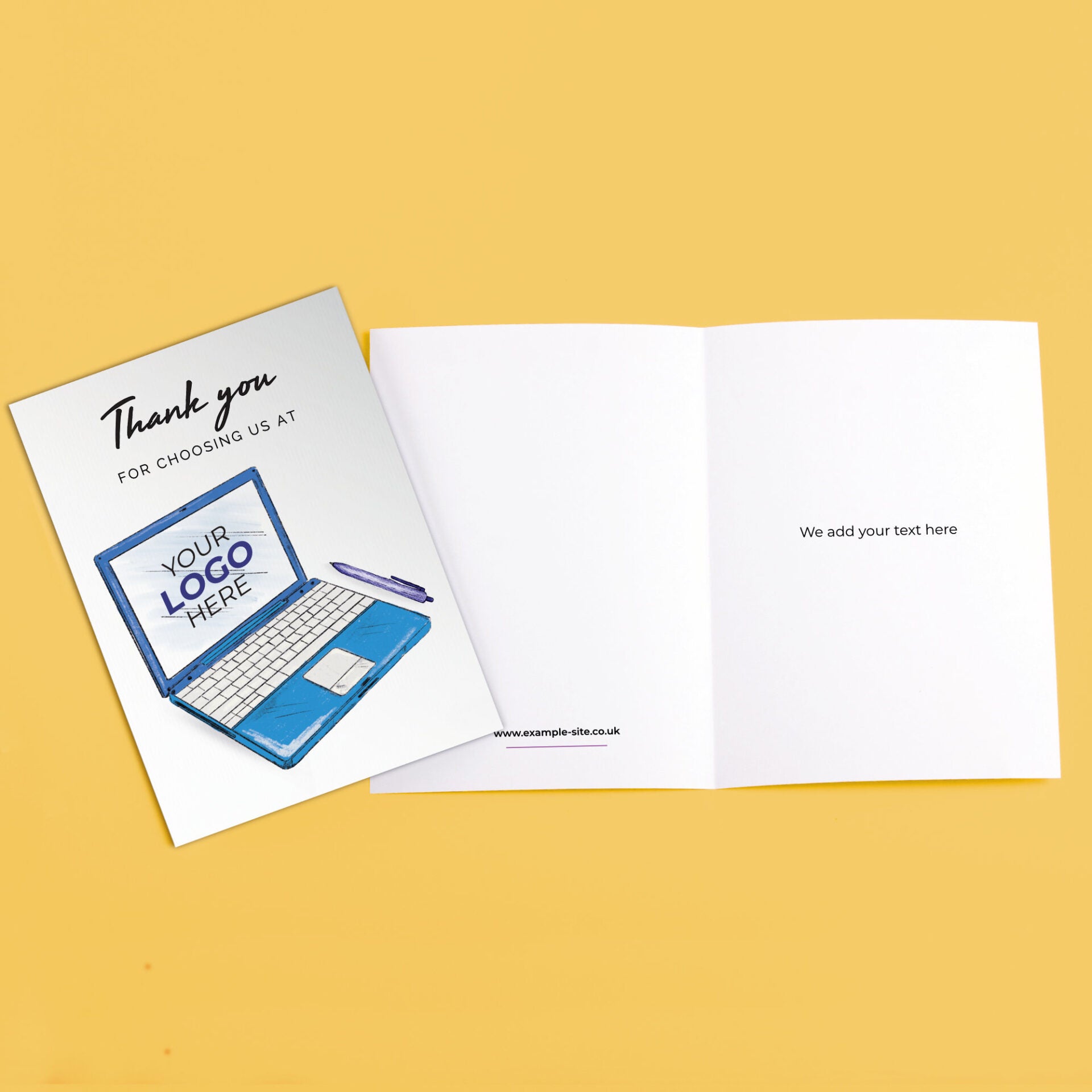 ‘Laptop’  Business Thank You Cards image 3