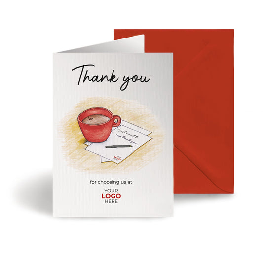 ‘Mug & Note’ Business Thank You Cards image 0