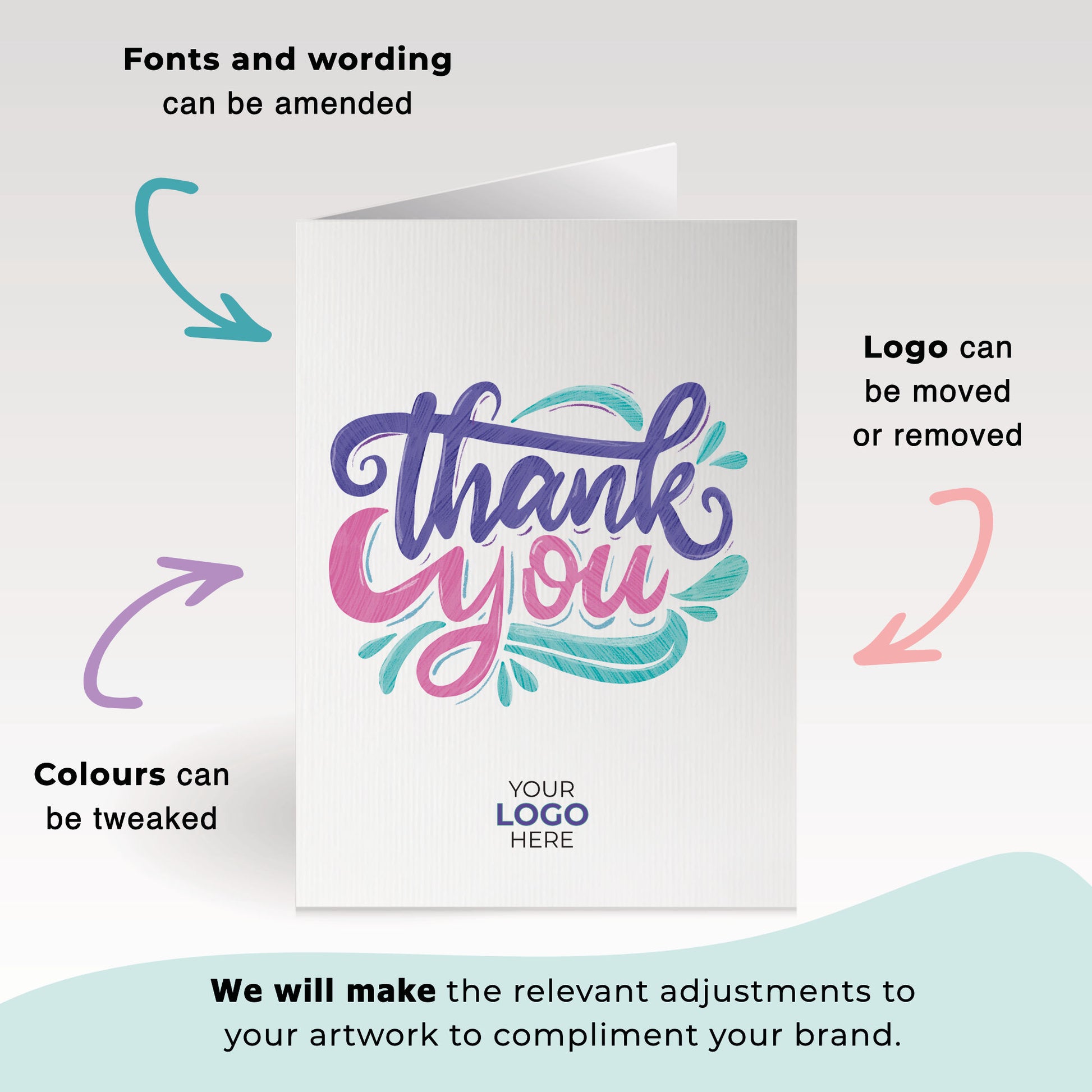 ‘Thank You Lettering’ Business Thank You Cards image 2