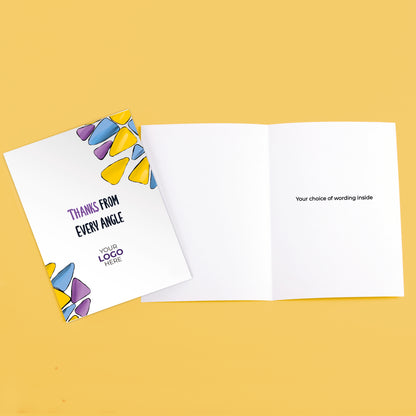 ‘Colourful Triangles’ Business Thank You Cards image 3