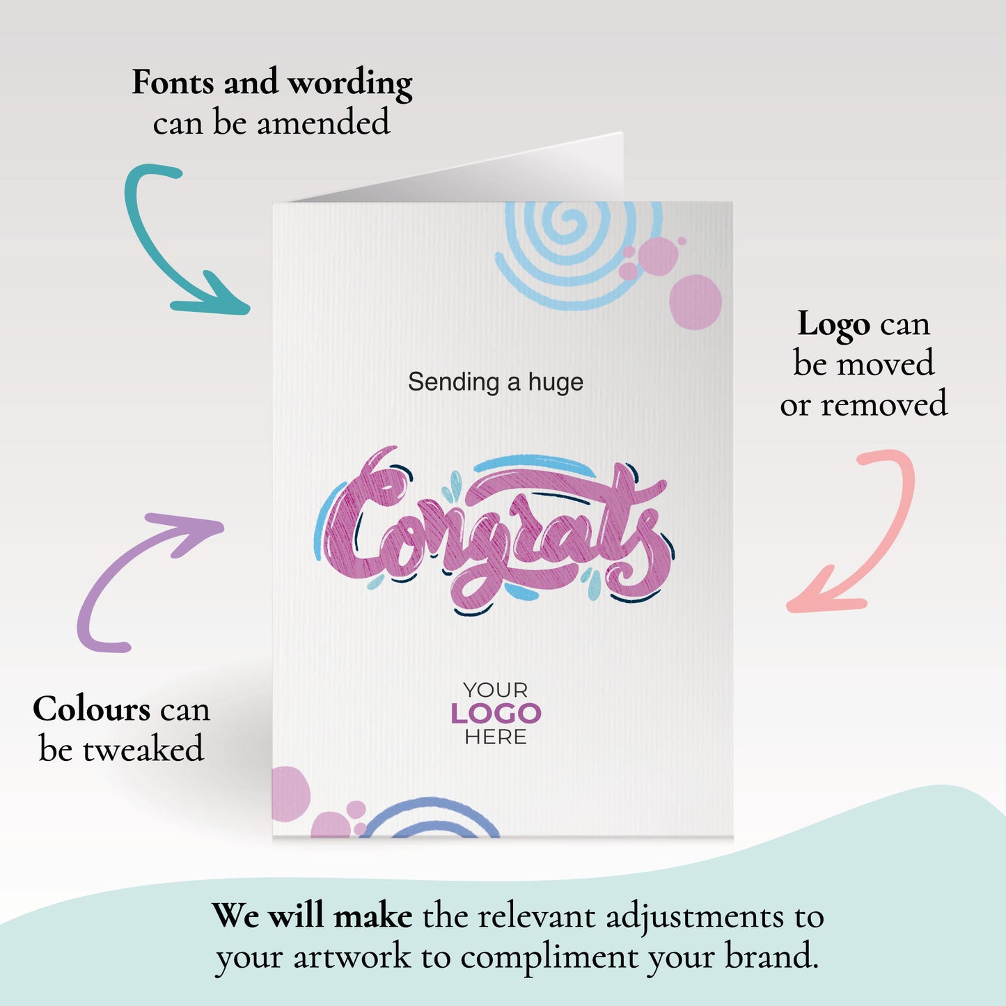 ‘Congrats Lettering' Business Congratulations Cards image 2