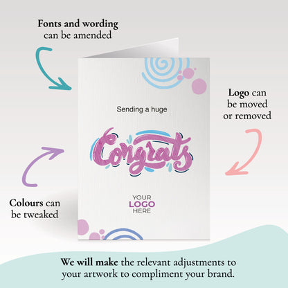 ‘Congrats Lettering' Business Congratulations Cards image 2