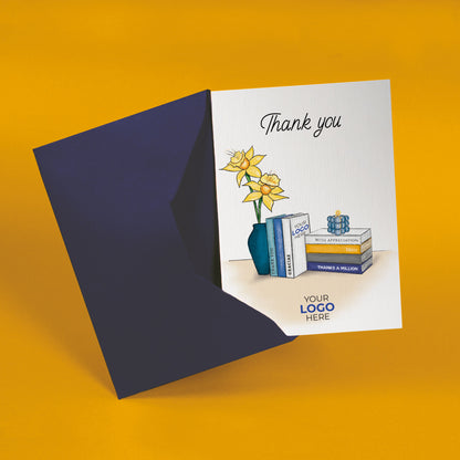 ‘Books & Vase’ Business Thank You Cards image 1