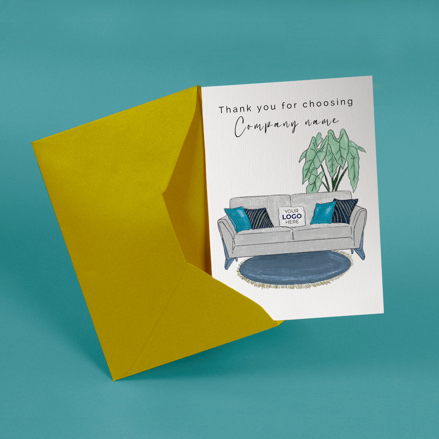 ‘Luxury Sofa’  Business Thank You Cards image 2