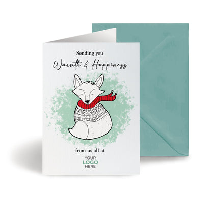 ‘Foxy Scarf’  Customised Corporate Christmas Cards image 0