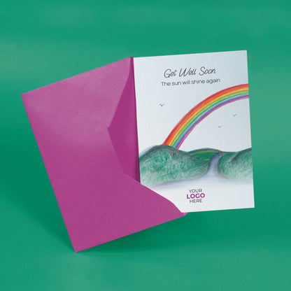 ‘Rainbow’ Personalised Corporate Branded Health Care Greeting Cards image 2