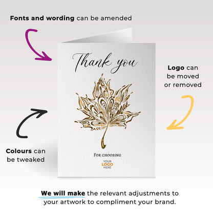 ‘Autumn Leaf’  Business Thank You Cards image 1