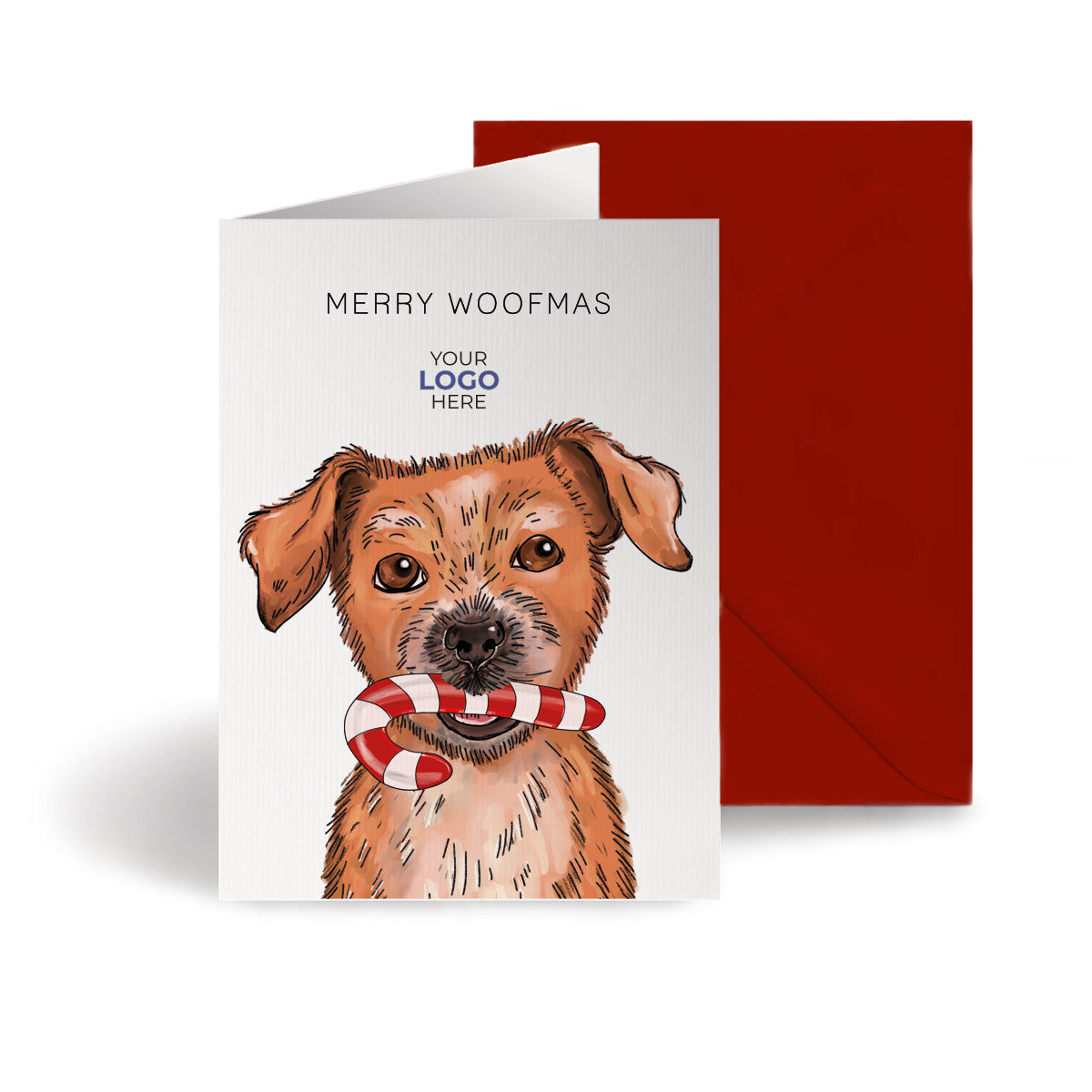 ‘Dog & Candy Cane' Business All About Dogs Cards image 0