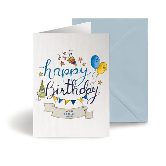‘Birthday Bunting’ Business Birthday Cards image 0