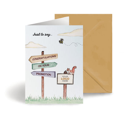 Sign Post' Personalised Corporate Branded New Job Greeting Cards image 0