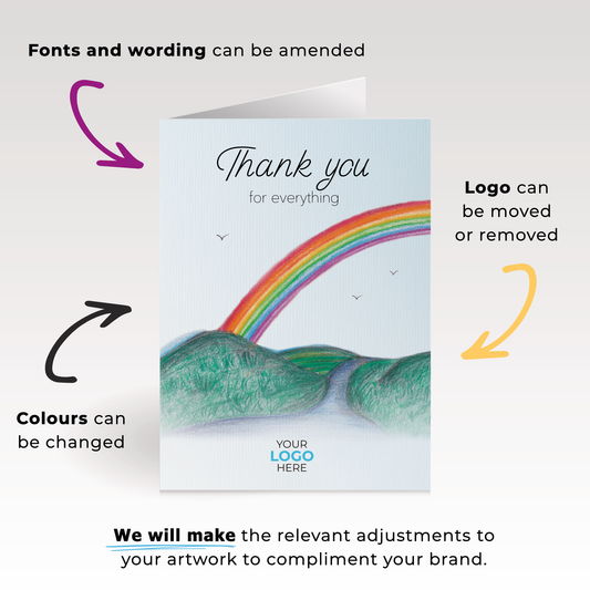 ‘Rainbow’ Business Thank You Cards image 1