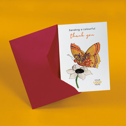 ‘Butterfly on Flower’  Business Thank You Cards image 2