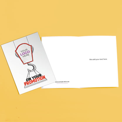 ‘Crane Lifting Promotion’ Personalised Corporate Branded Trades People Greeting Cards image 3