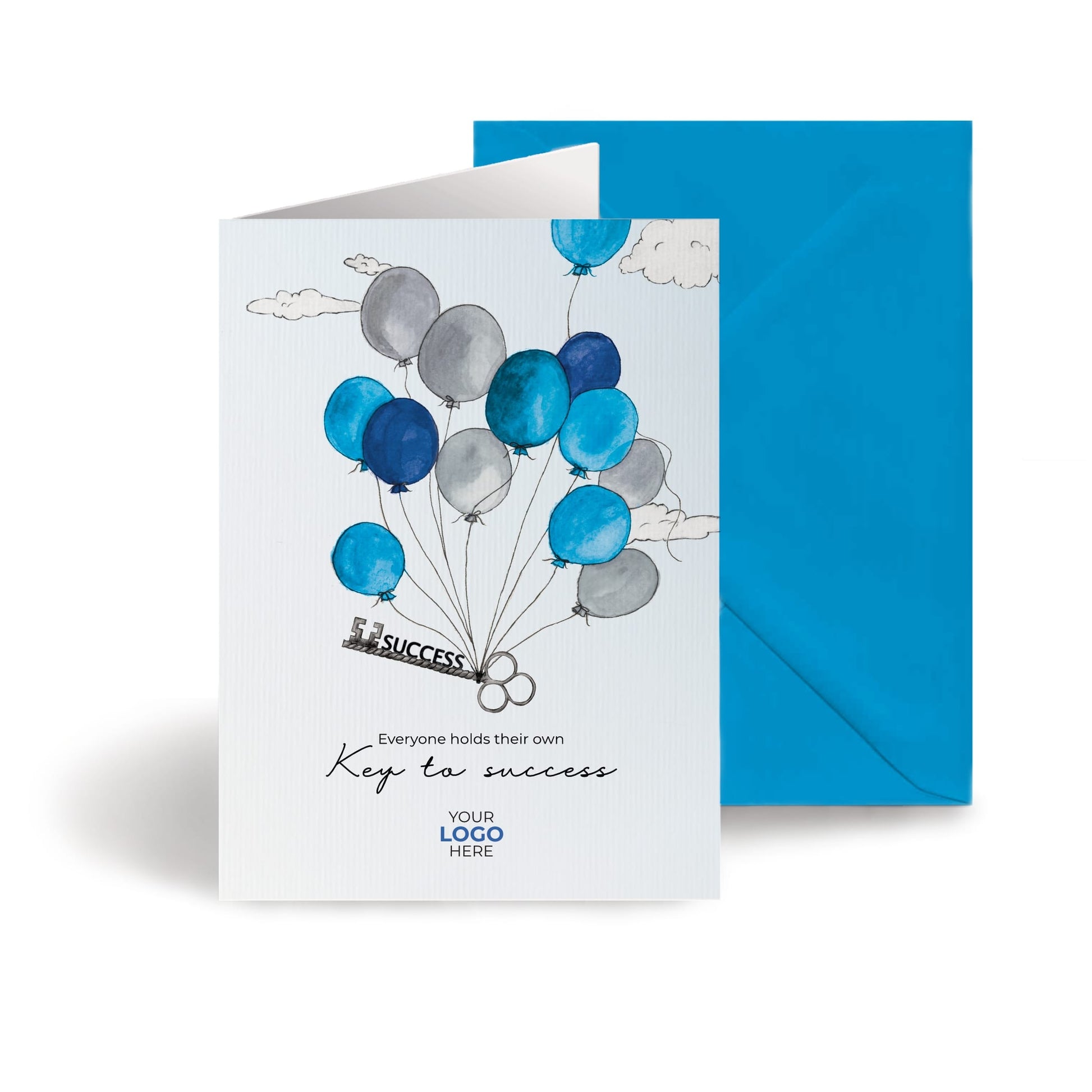 ‘Balloons with Success Key’ Congratulations Company Greeting Cards image 0